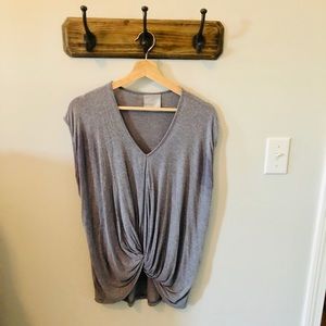 Summer Tie Front Sleeveless Shirt